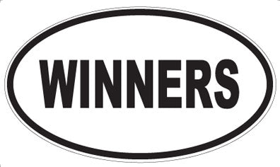 WINNERS - Oval Sticker