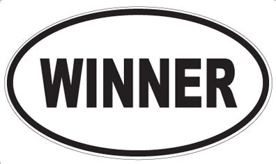 WINNER - Oval Magnet