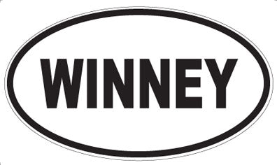 WINNEY - Oval Sticker