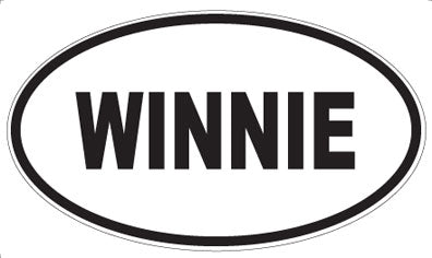 WINNIE - Oval Sticker