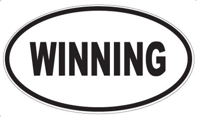 WINNING - Oval Sticker