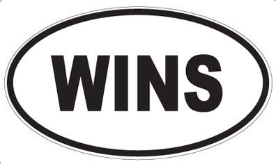 WINS - Oval Sticker
