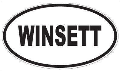 WINSETT - Oval Sticker