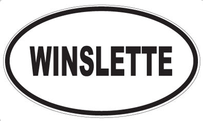 WINSLETTE - Oval Sticker