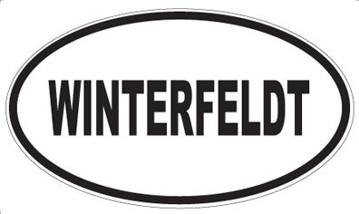 WINTERFELDT - Oval Sticker