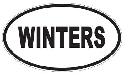 WINTERS - Oval Sticker