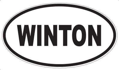WINTON - Oval Sticker