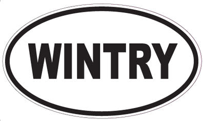 WINTRY - Oval Sticker
