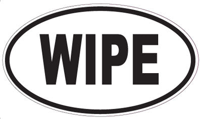 WIPE - Oval Sticker