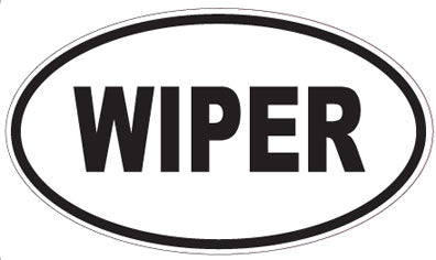 WIPER - Oval Sticker