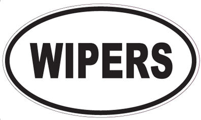WIPERS - Oval Sticker