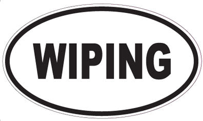 WIPING - Oval Sticker