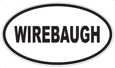 WIREBAUGH - Oval Sticker