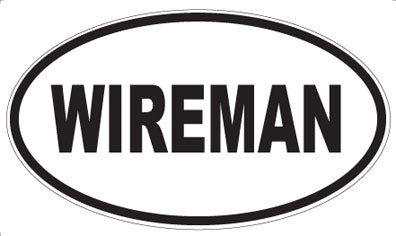 WIREMAN - Oval Sticker