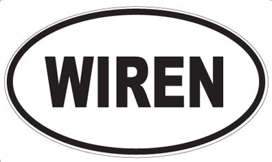 WIREN - Oval Sticker