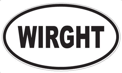 WIRGHT - Oval Sticker