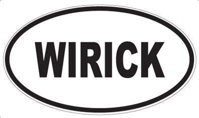 WIRICK - Oval Sticker
