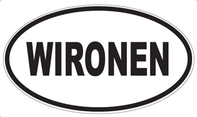 WIRONEN - Oval Sticker