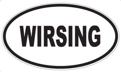 WIRSING - Oval Sticker