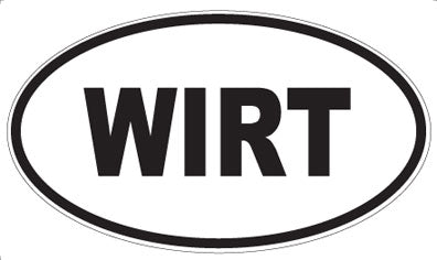 WIRT - Oval Sticker