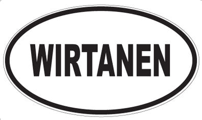 WIRTANEN - Oval Sticker