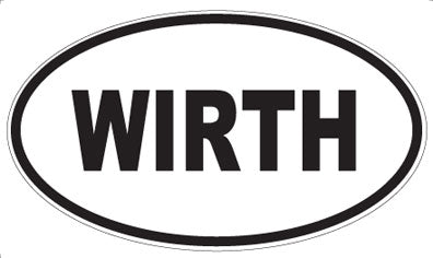 WIRTH - Oval Sticker
