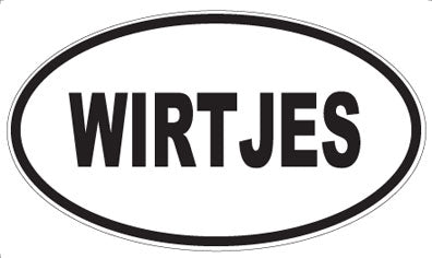 WIRTJES - Oval Sticker