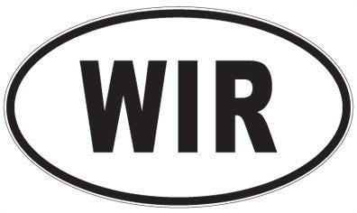 WIR - 3 Letter Initials Oval Magnet