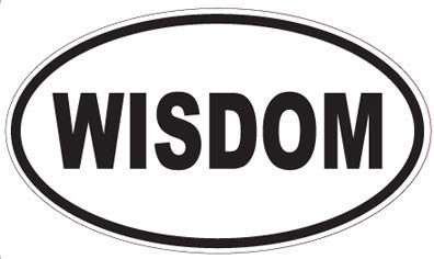 WISDOM - Oval Sticker