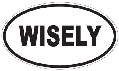 WISELY - Oval Sticker