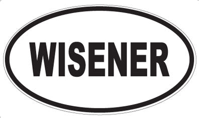 WISENER - Oval Sticker
