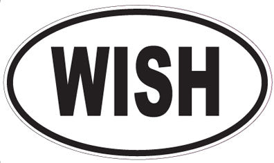 WISH - Oval Sticker