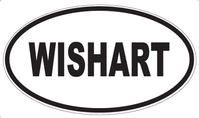 WISHART - Oval Sticker