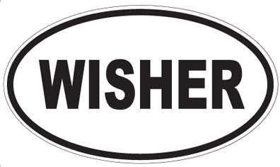 WISHER - Oval Sticker