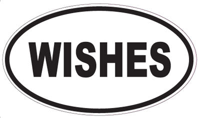 WISHES - Oval Sticker