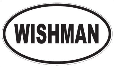 WISHMAN - Oval Sticker
