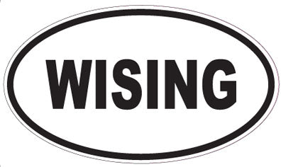 WISING - Oval Sticker