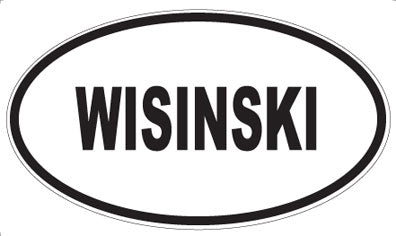 WISINSKI - Oval Sticker