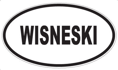 WISNESKI - Oval Sticker