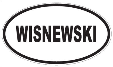WISNEWSKI - Oval Sticker