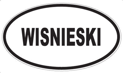 WISNIESKI - Oval Sticker