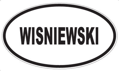 WISNIEWSKI - Oval Sticker