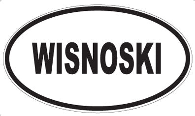 WISNOSKI - Oval Sticker