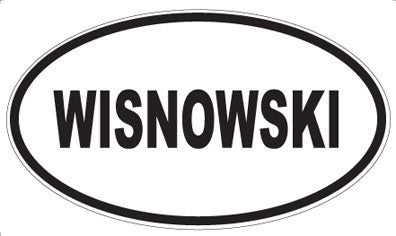 WISNOWSKI - Oval Sticker