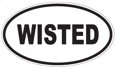 WISTED - Oval Sticker