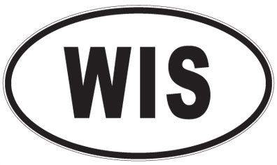 WIS - 3 Letter Initials Oval Magnet