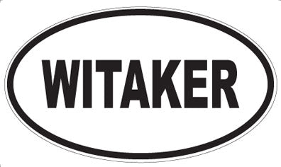 WITAKER - Oval Sticker