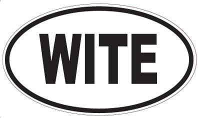 WITE - Oval Sticker
