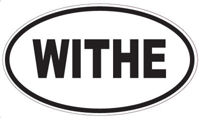 WITHE - Oval Sticker