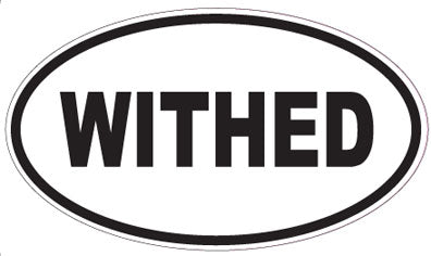 WITHED - Oval Sticker